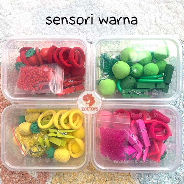 Zoetoys Paket Hemat Sensori | Coloring Bag Meronce Manik Sorting Color Pompom Tweezer Balloon | Sensory Toys | Mainan Edukasi Anak