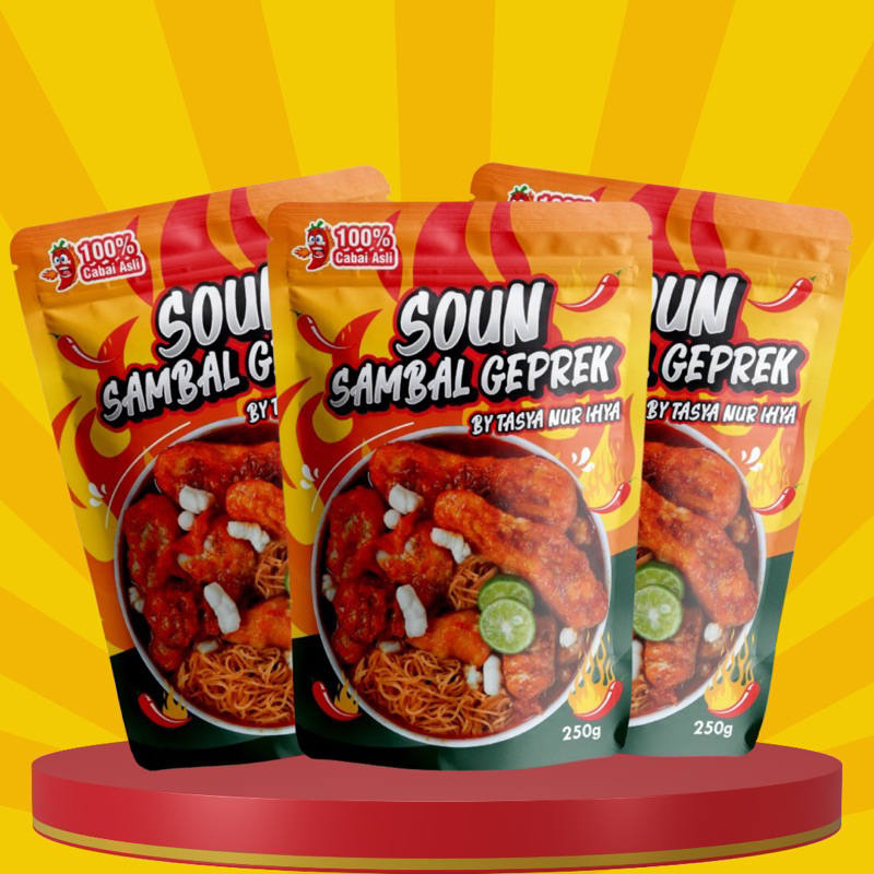 

PAKET SOUNKU (3 PCS SOUN SAMBAL GEPREK JUMBOO)