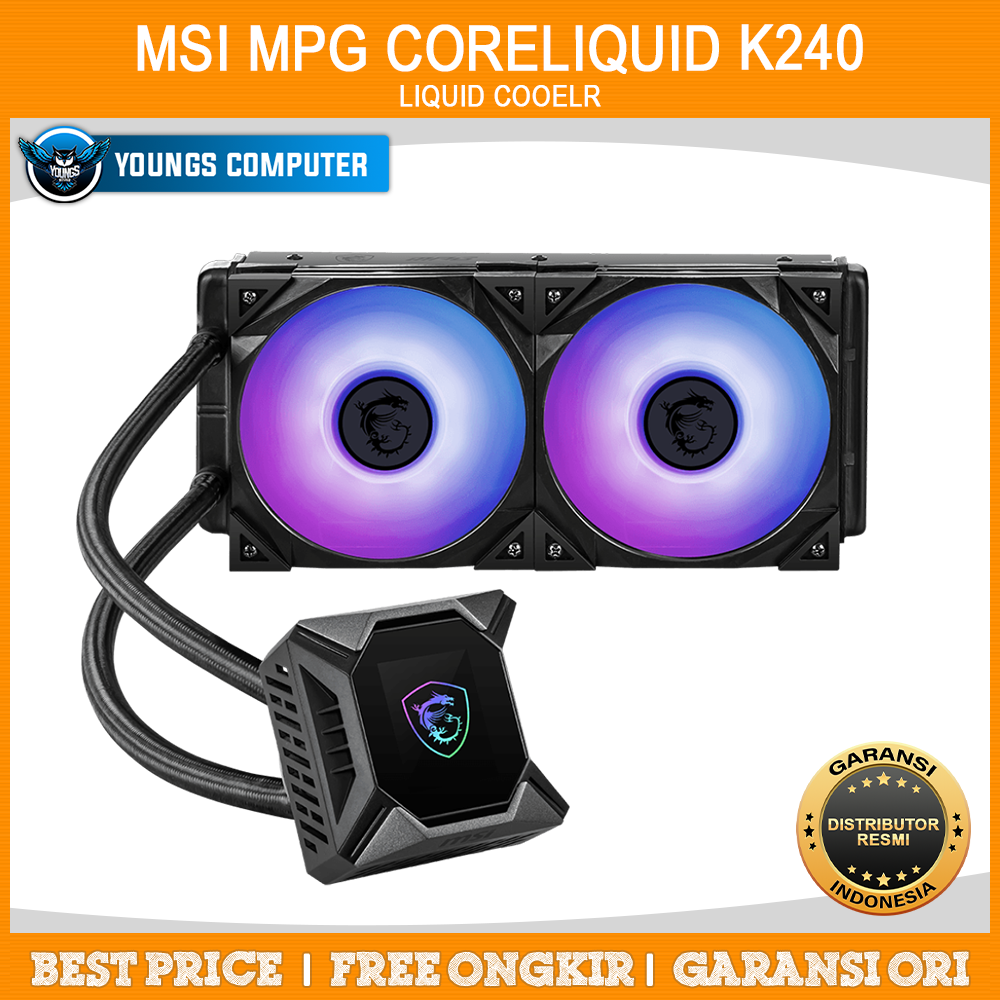 MSI MPG CORELIQUID K240 - CPU COOLER RGB AIO Water Liquid Cooling