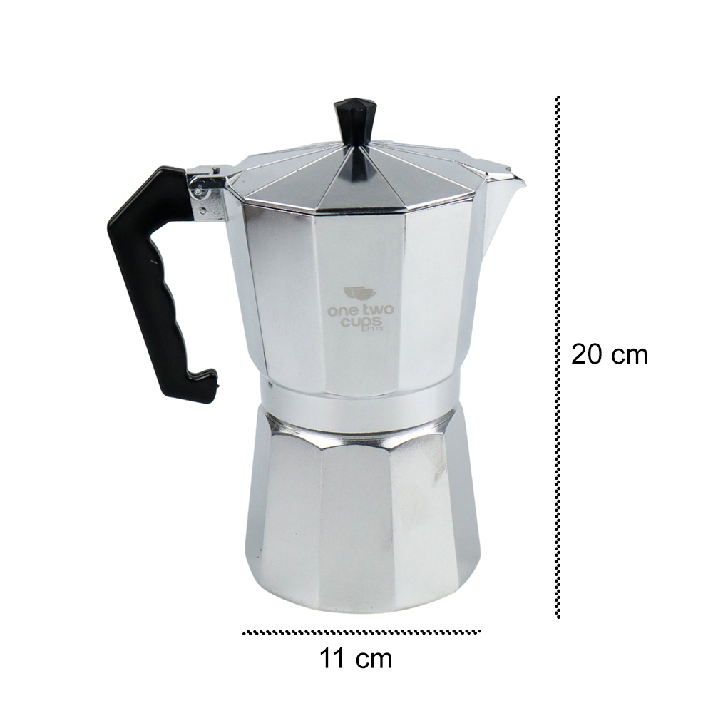 Coffee Maker Moka Teko Stovetop Filter 450 ml 9Cup - JF112 - Silver