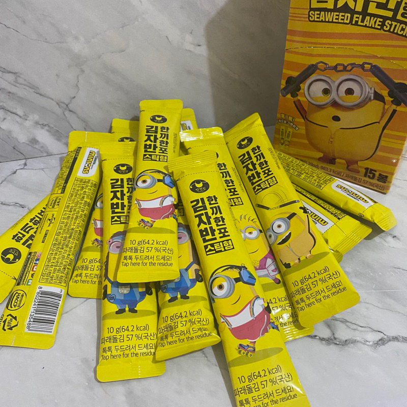 

1 sachet minions seaweed flakes flake nori jungkook live jk