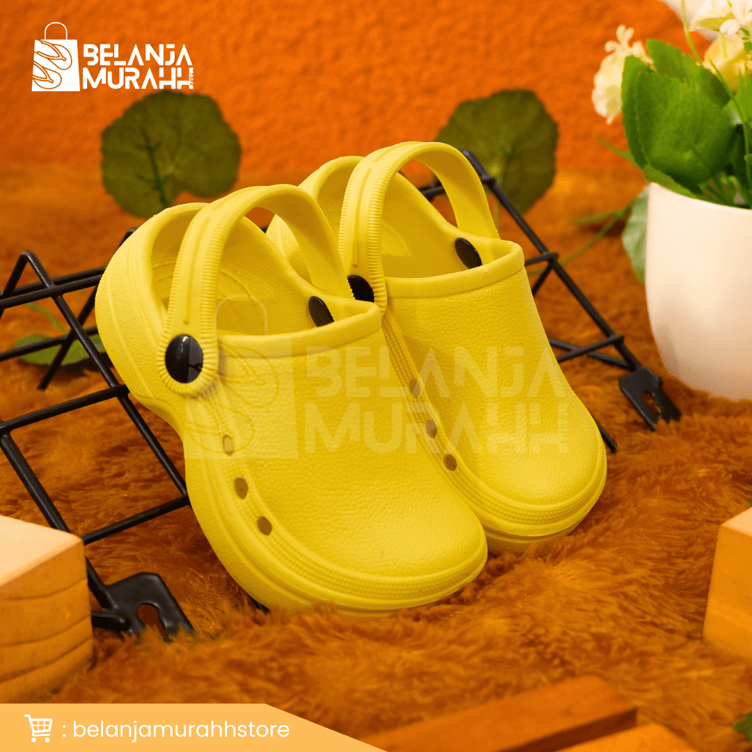 Sandal Kodok Spesial Polos Anak Lucu &amp; Empuk anti Air size 23 s/d 27