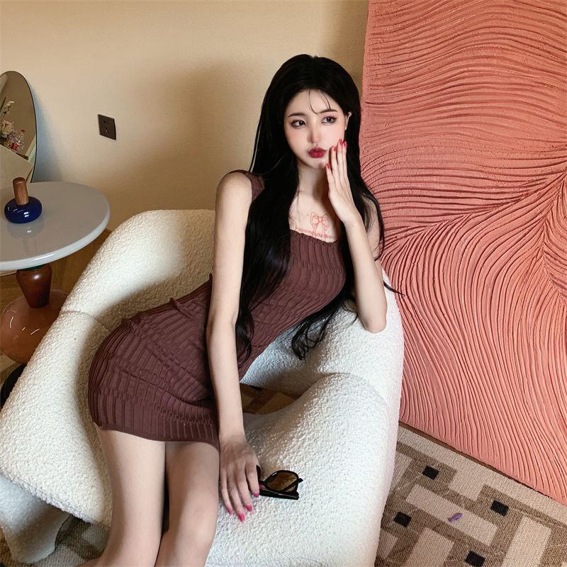 YIU YIU Rajut -Mini Dress Bodycon Korea vintage korea gaun selempang