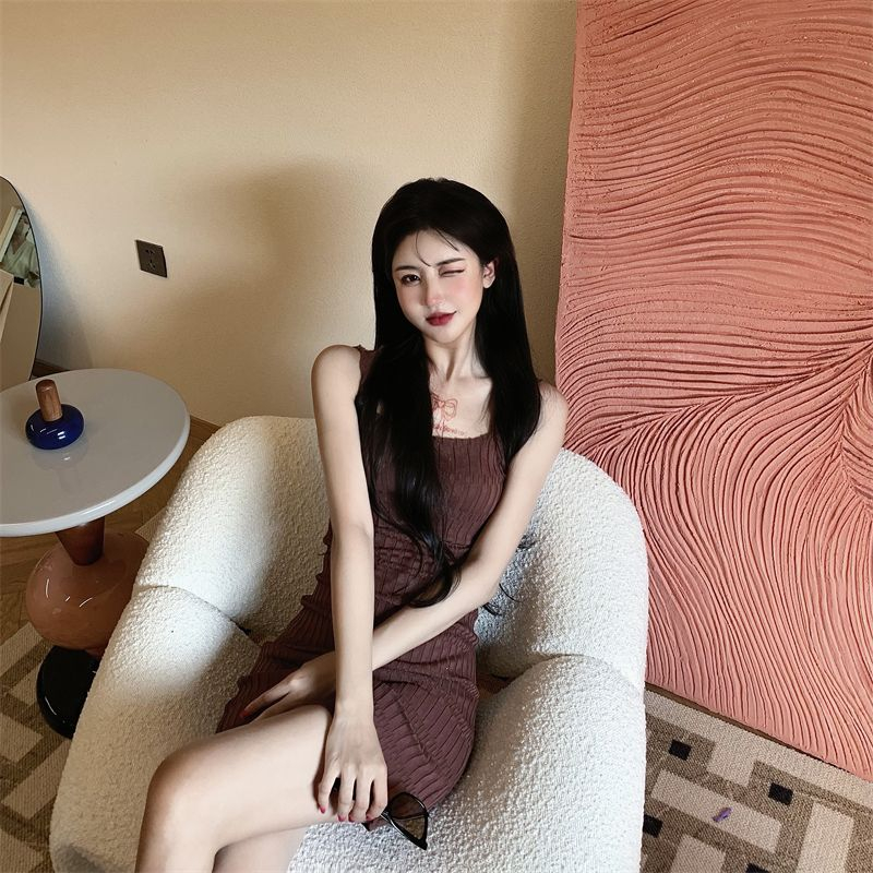 YIU YIU Rajut -Mini Dress Bodycon Korea vintage korea gaun selempang