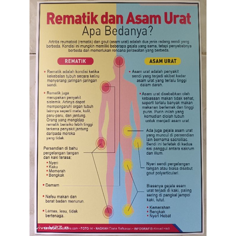 

POSTER REMATIK DAN ASAM URAT APA BEDANYA