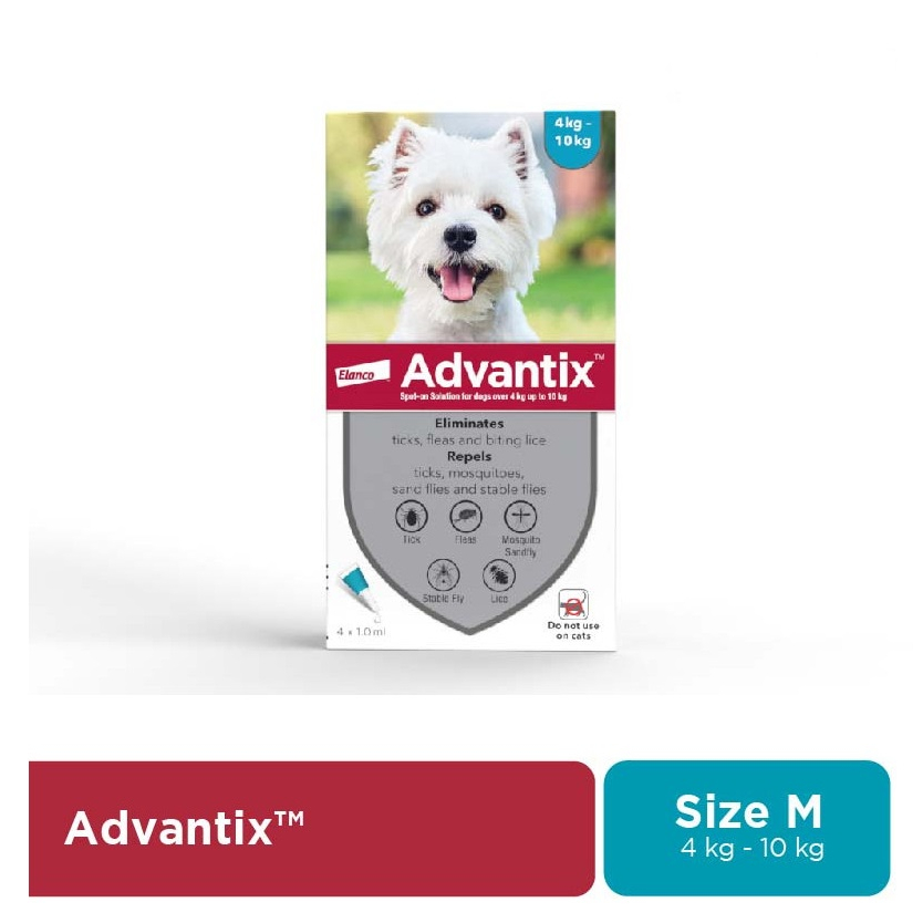 Advantix for Medium Dog (4kg - 10kg), 1 Tube