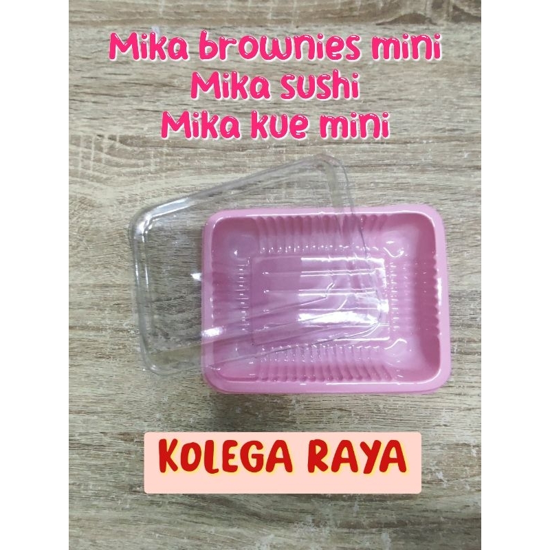 Mika Kue Brownies Mini, Bolu mini,Ready pink dan coklat isi 50PCS