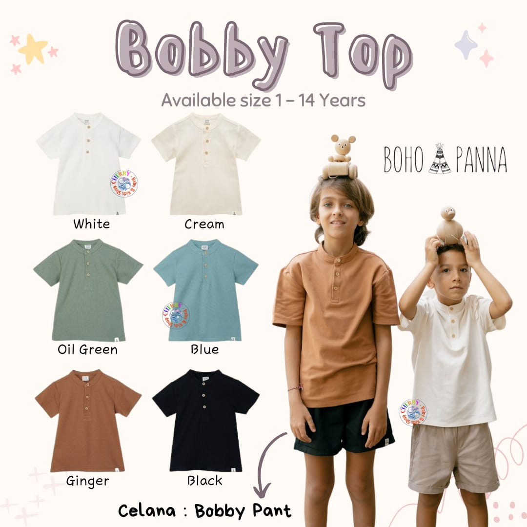 Bohopanna 1-14 Tahun  Polo Lacoste Bobby Top Kemeja Pendek Anak CBKS