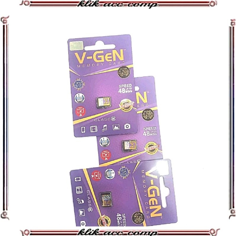 micro sd 4gb v-gen micro memory HP class 6