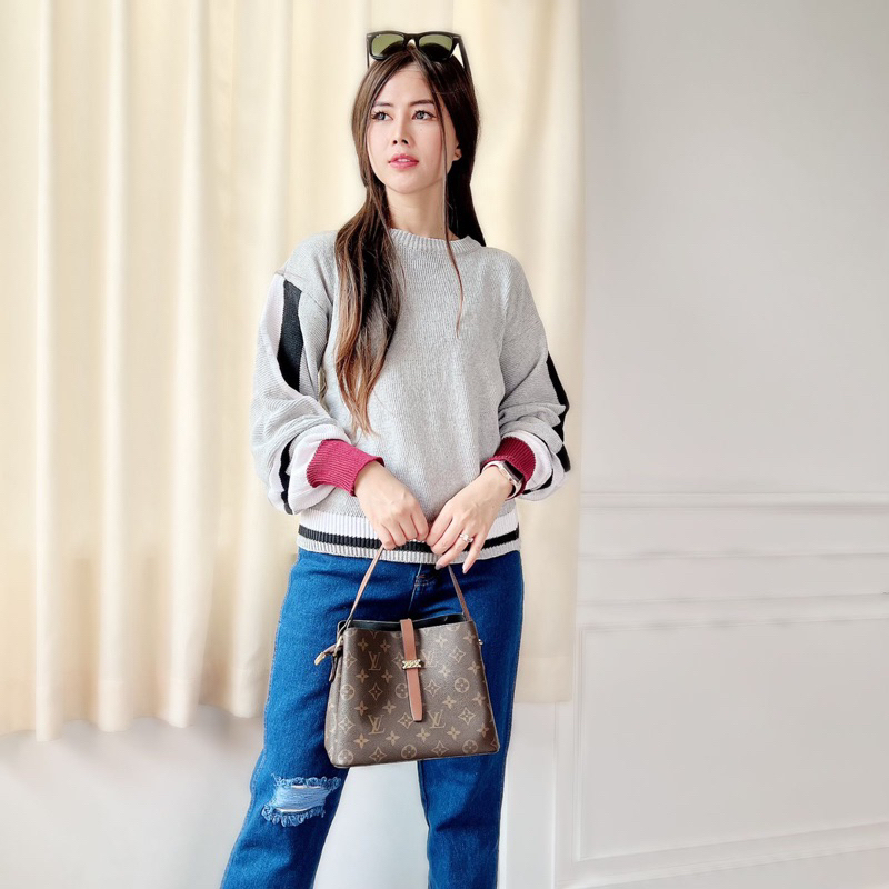 AFI - EC - RJT Kyuna Sweater Rajut Crop top Knit Wanita  Oversize Murah Halus Korean Style