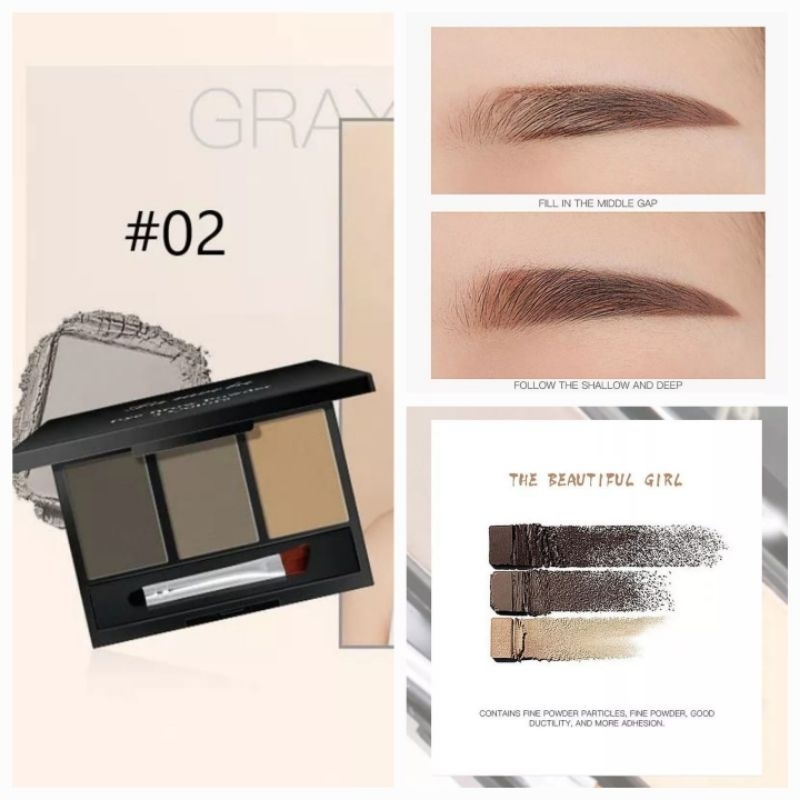 Eyebrow cake eyebrow powder pensil alis Kosmetik Make Up Makeup Eyebrow Kit