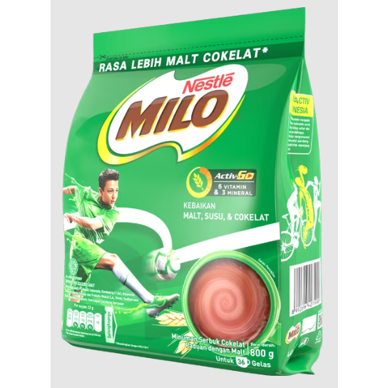 Milo 800G 3in1 Milo Bubuk Coklat 800G Activ-Go 800 Gram 800gram