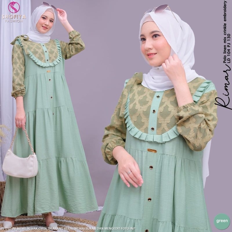 [READY] MARIAM • DINA DRESS BY SHOFIYA GAMIS DRESS  WANITA FASHION MUSLIM