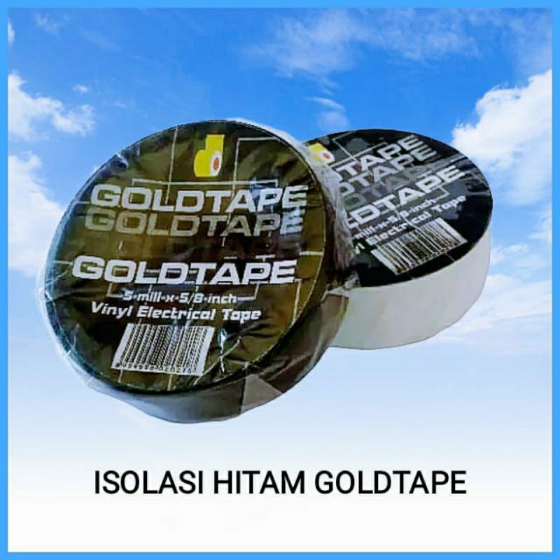 

Isolasi kabel Listrik Goldtape / Solasi Listrik / Selotip Hitam Kecil / Lakban Listrik