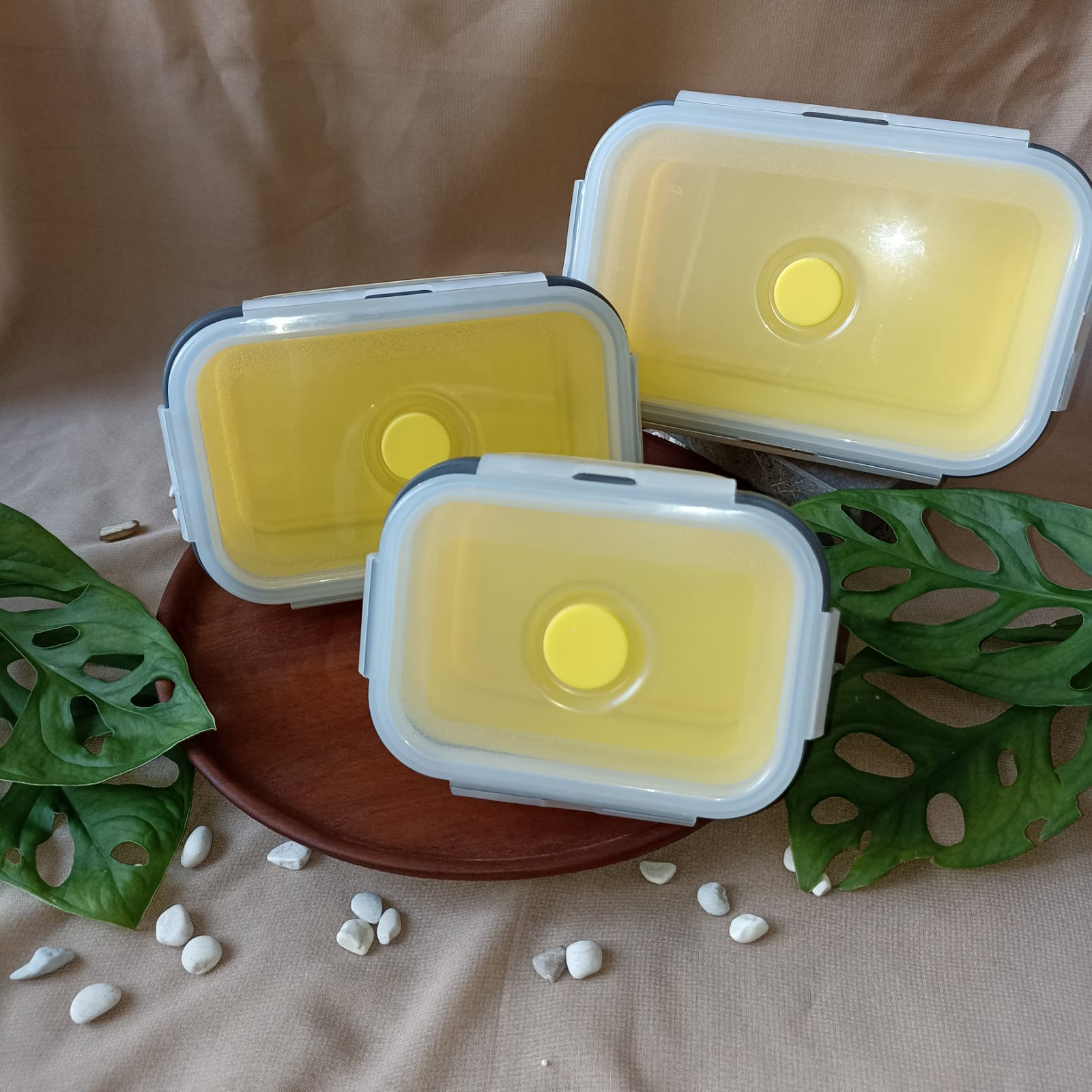 Kotak Makan Lipat SATUAN Expandable Bahan Silicone Lunch Box S M L XL/ Kotak Makan / Kotak Makan Lip