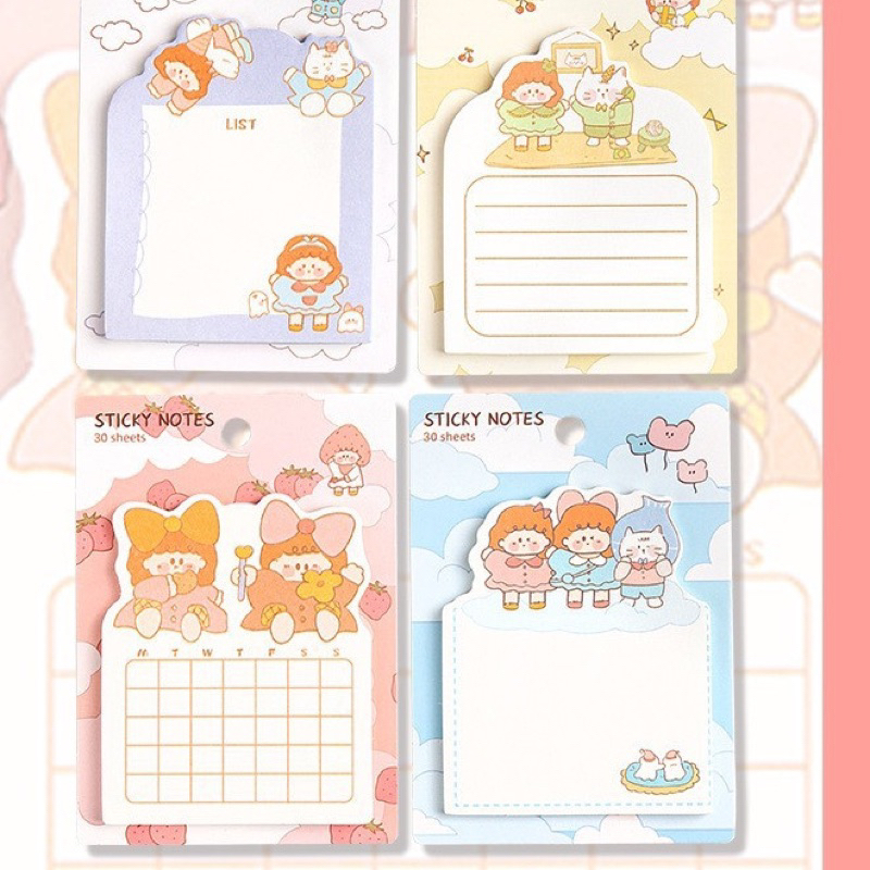 Sticky Note Karakter Kertas Memo 40 Halaman Karakter Lucu