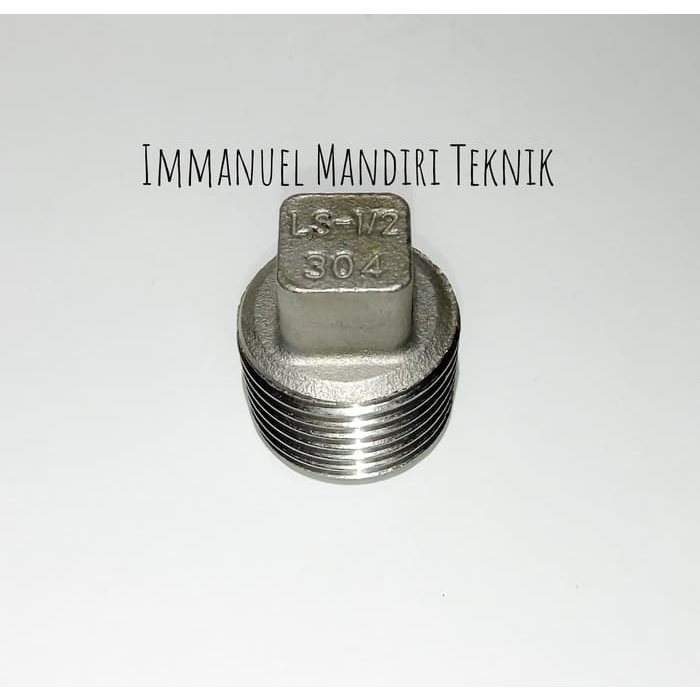 Plug Stainless SS304 Drat 4 inch / Dop Stainless 4 inch Drat Luar