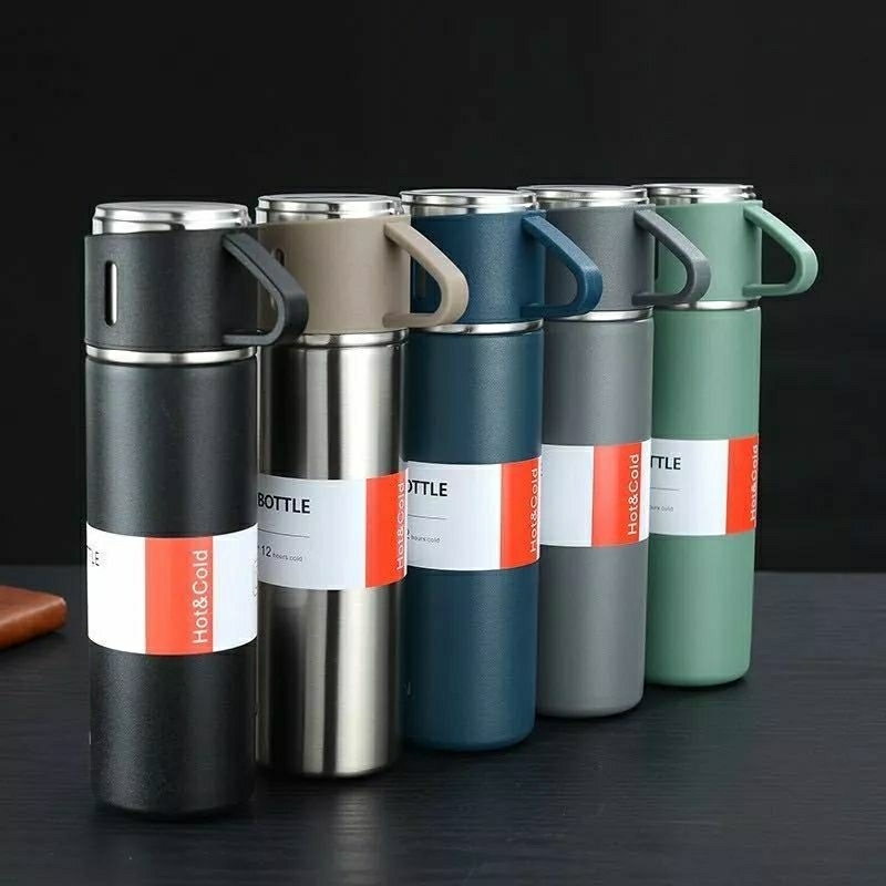 satu termos 3 cup, termos kamping, termos kopi, termos mini, termos air panas, termos teh panas, ter