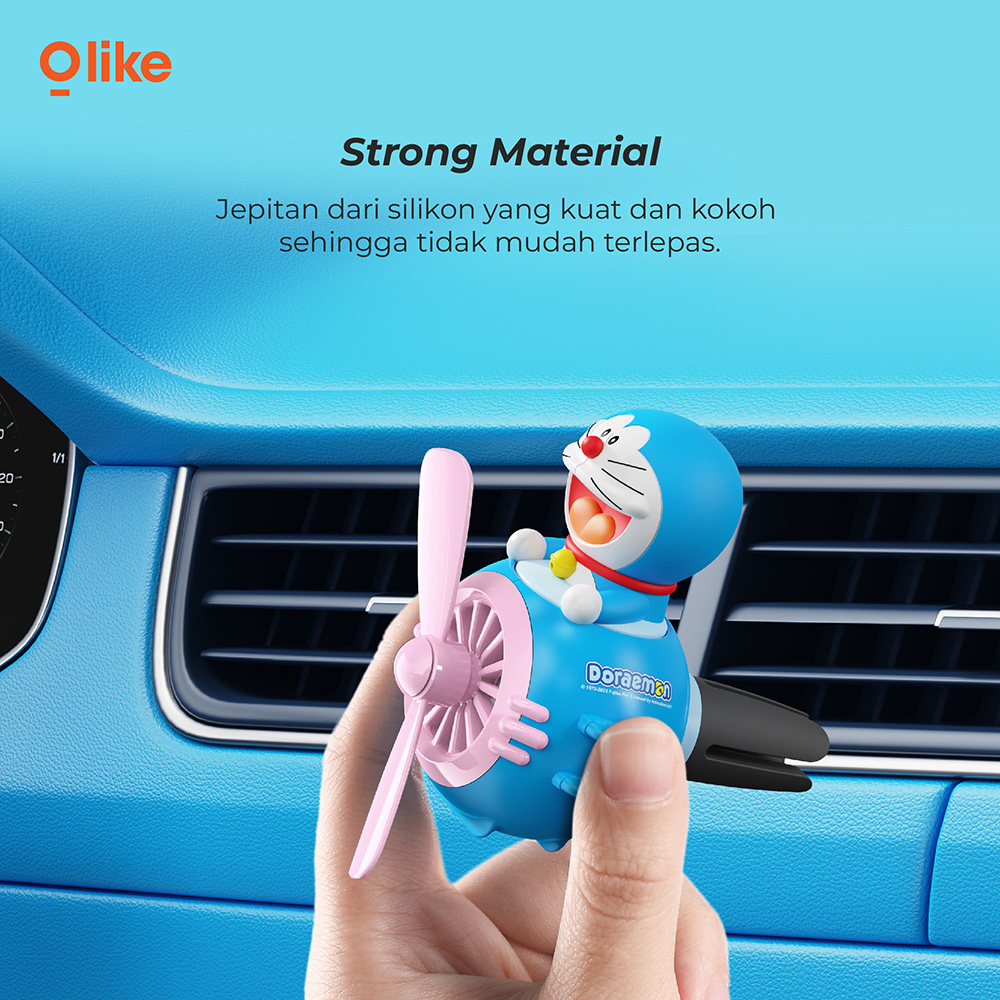 OLIKE DORAEMON CAR FAN AIR VENT KIPAS PEWANGI PENGHARUM PARFUM MOBIL