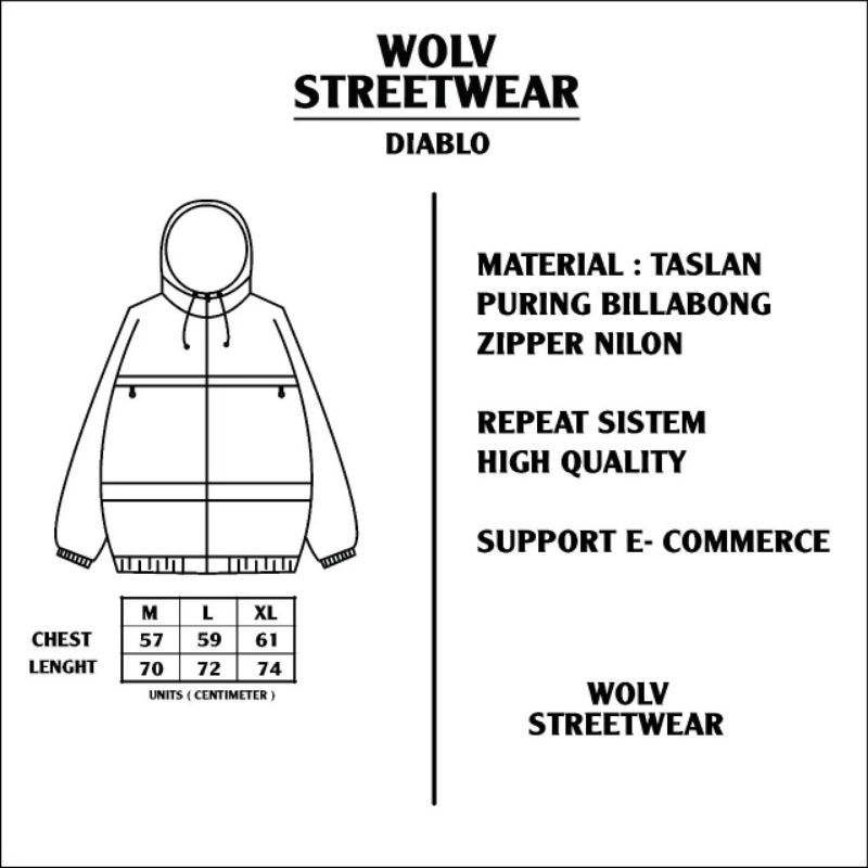 WINDBREAKERS OUTDOOR DIABLO WOLV WORLDWIDE