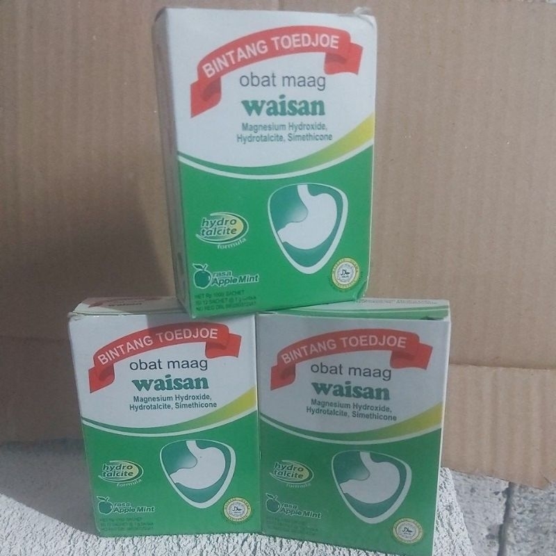 Waisan obat maag 1box isi 12sachet(apple mint)