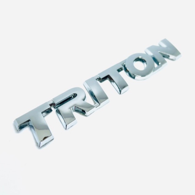 Emblem Mobil Mitshubisi Tulisan TRITON Chrome