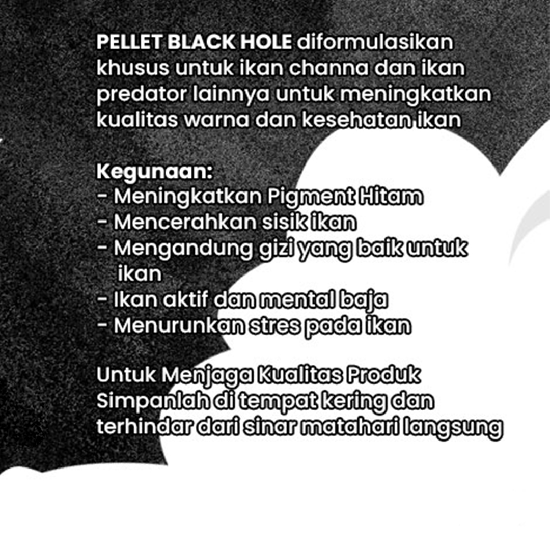 Pelet Ikan Channa Asiatica Maru Koi Koki BLACK HOLE Pigment Hitam - 50g