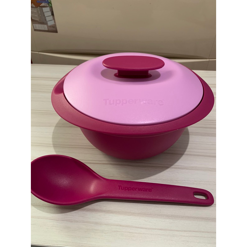 1 Pcs petite blossom soup server with deep spoon 1,2L Tupperware-sweet berries(wadah soup/sayur berk