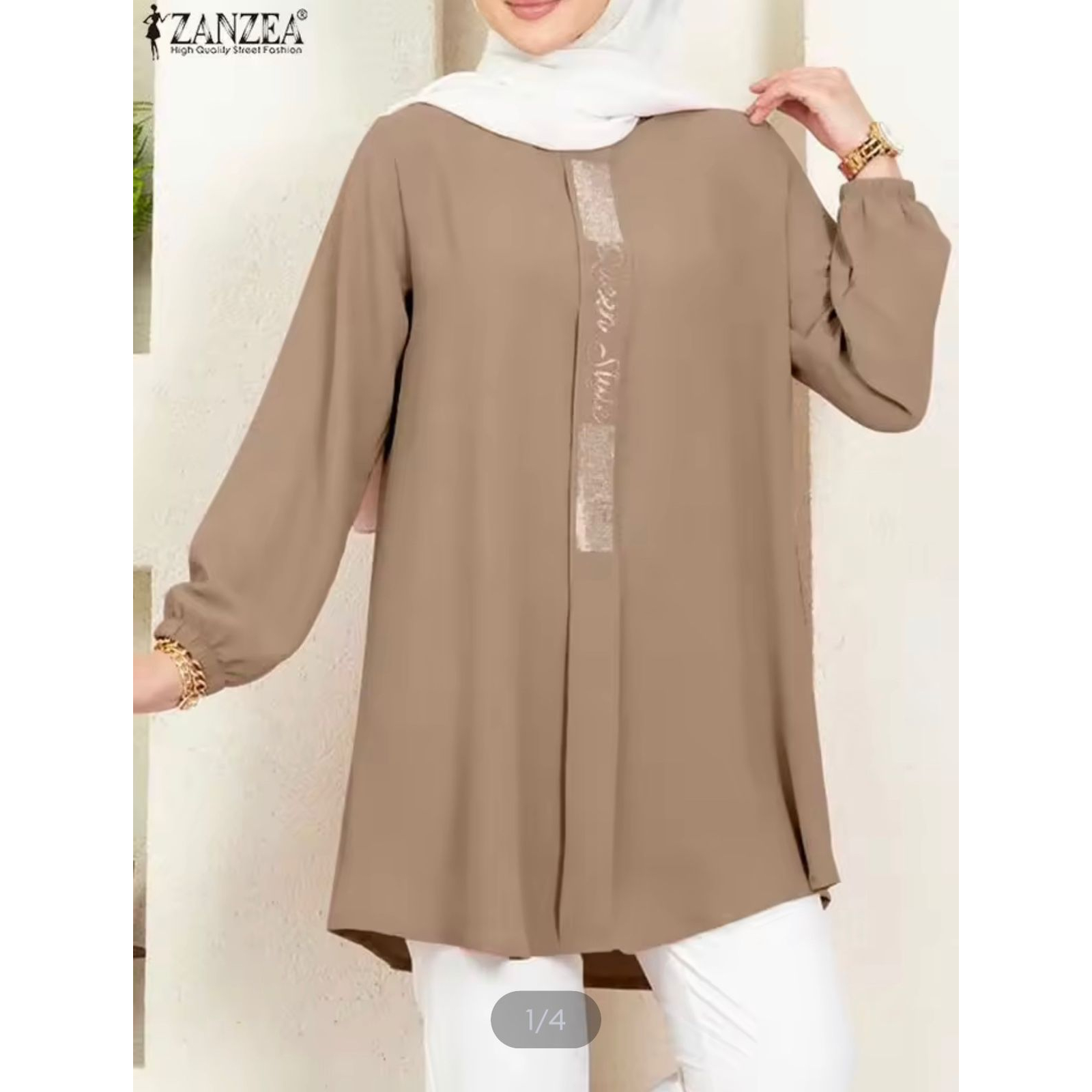 ATASAN WANITA LENGAN PANJANG MODEL ZANZEA TERBARU/BLUS WANITA KEKINIAN/TUNIK WAKA WANITA