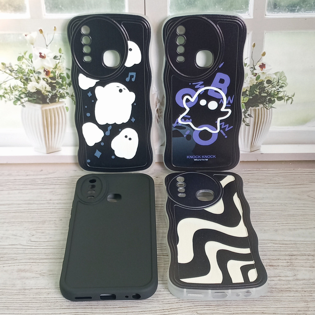 Case Vivo 1901 1902 1904 1906 2007 Softcase Gelombang Motif Ghost Vivo Y11 Y12 Y15 Y17 Y12i