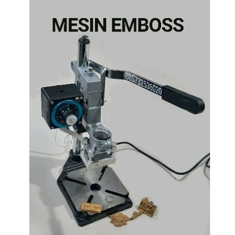 mesin emboss hot stamping dan plat logo custom