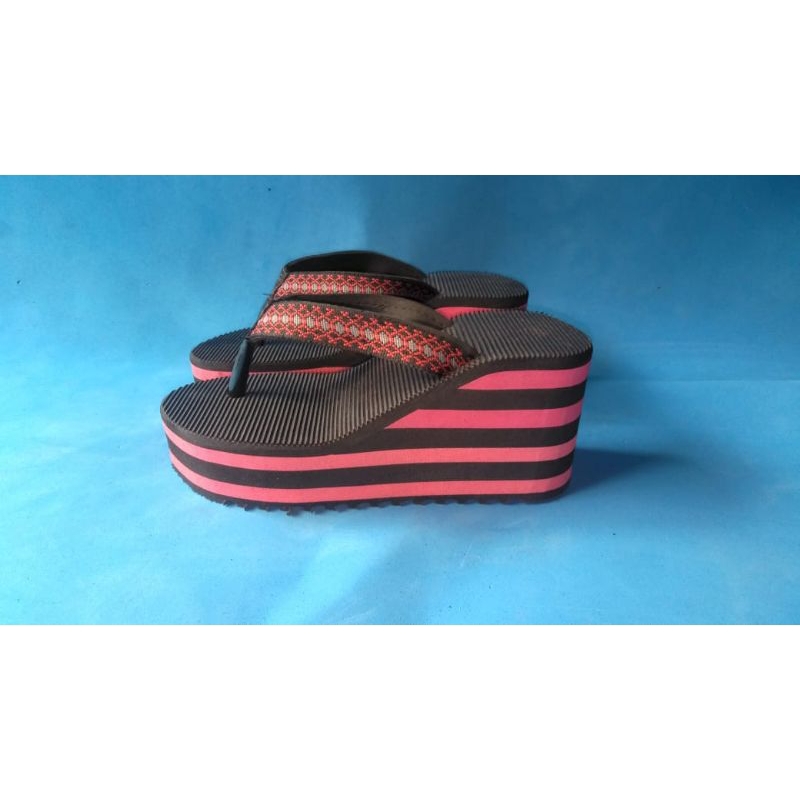 (GROSIR) SANDAL MADURA CEWEK TINGGI 6CM SPON TERKUAT SANDAL WEDGES SANDAL GUNUNG