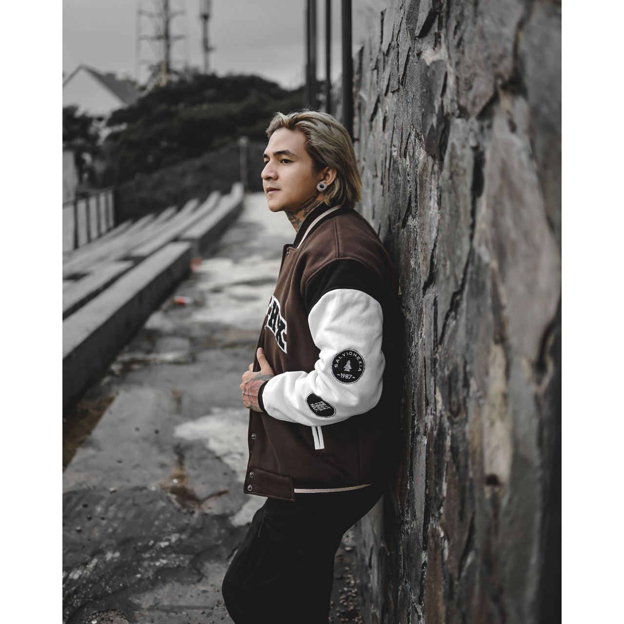 Salvio Hexia Jaket Pria Varsity Simple | Jacket Basebal Fullbordir Pria Casual