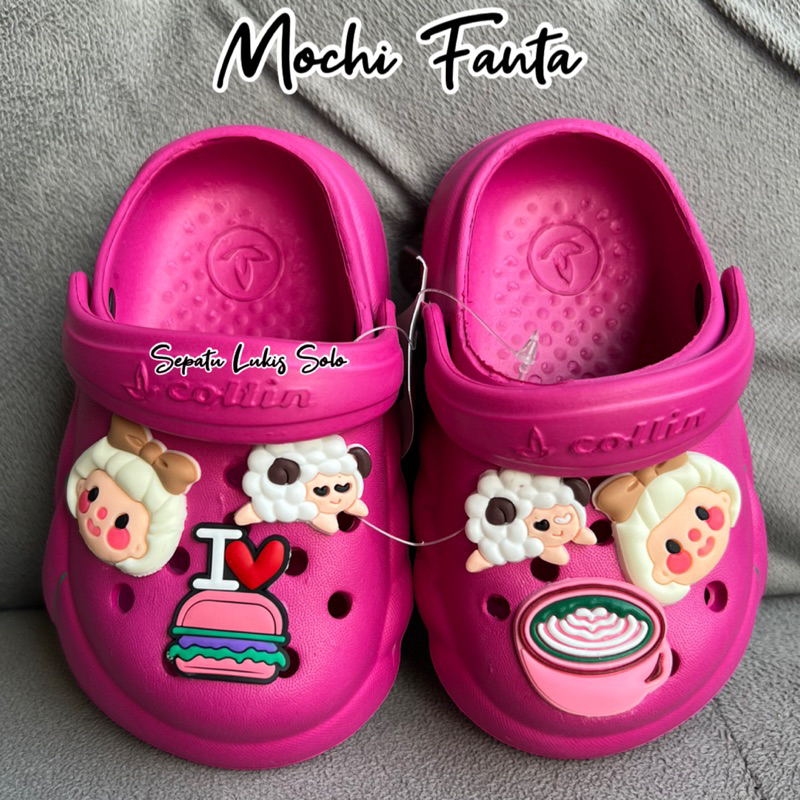 SANDAL BAIM ANAK EVA JELLY MOTIF MOCHI FUJI