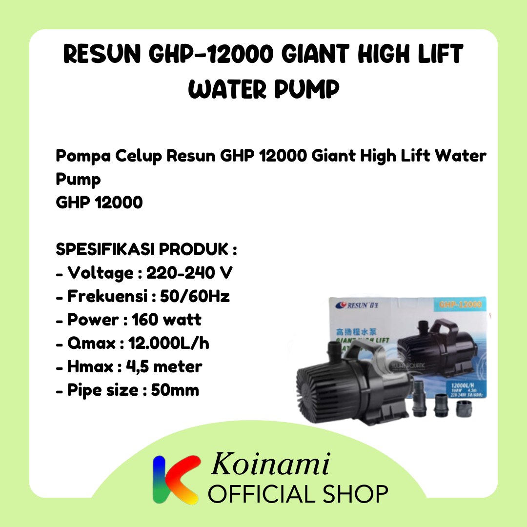 Resun GHP-12000 Giant High Lift Water Pump / Pompa Celup