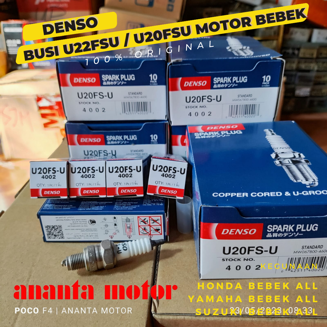 2025 live xtra Busi Denso Biru U22FSU/U20FSU seful 100% ASLI ORI Bebek Supra Fit, Shogun, Astrea U22