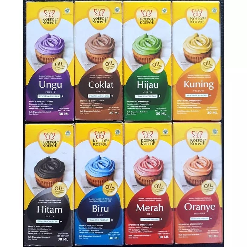 

Koepoe Pewarna Makanan Oil Base 30ml - Oil Based Food Coloring 30 ml