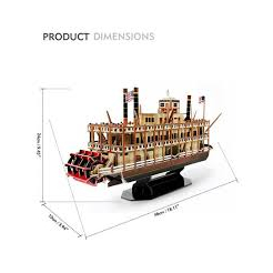 CUBICFUN Queen Anne's - 3D Puzzle Blackbeard Ship - Cubic Fun Puzzle