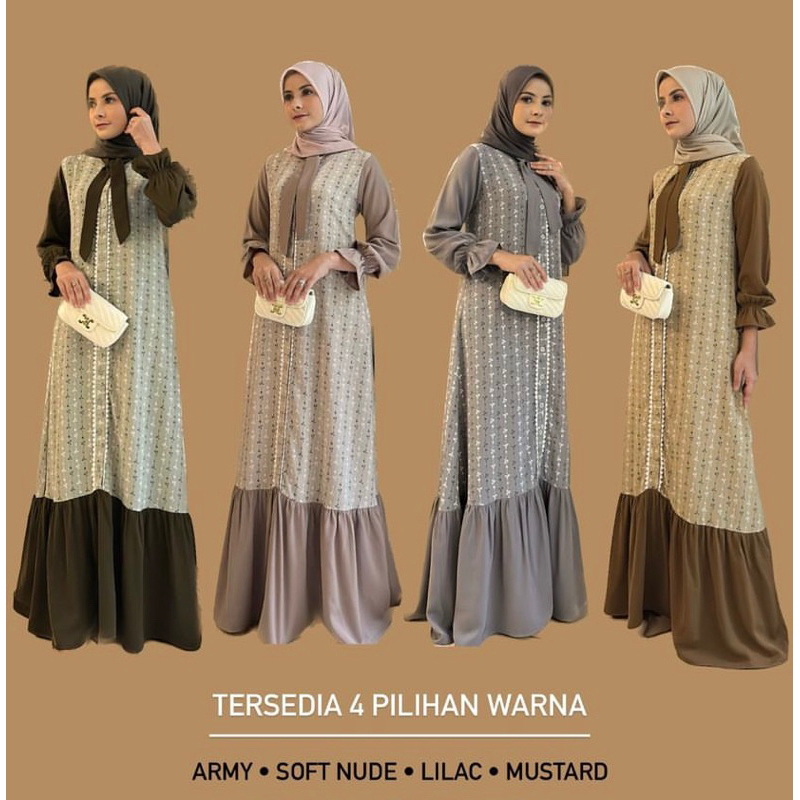 ❗️SIAP KIRIM-100% ORI❗️ JIHAN RAYA DRESS NADEEA ID