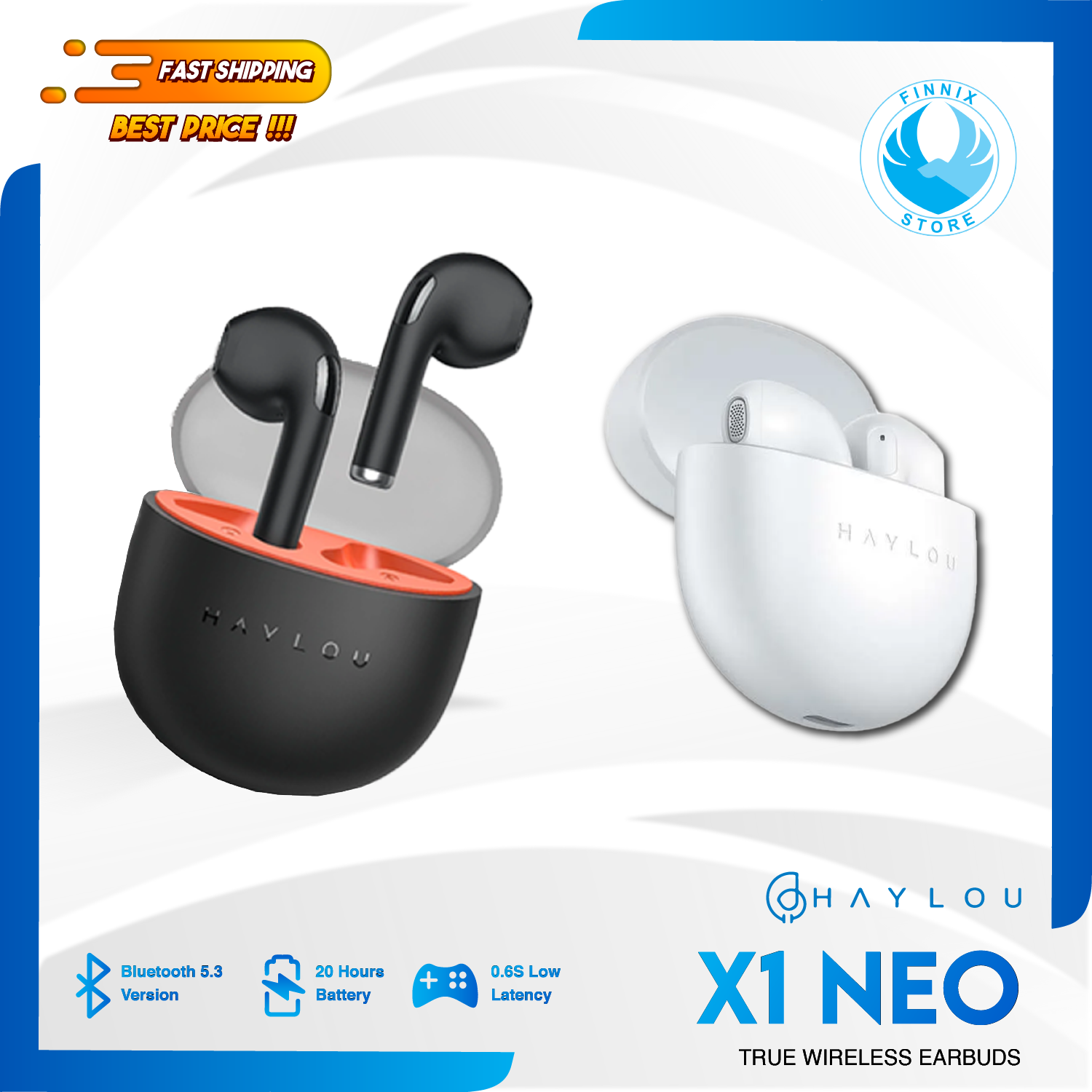 Haylou X1 Neo TWS Wireless Earphone Headset Earbuds Bluetooth 5.3