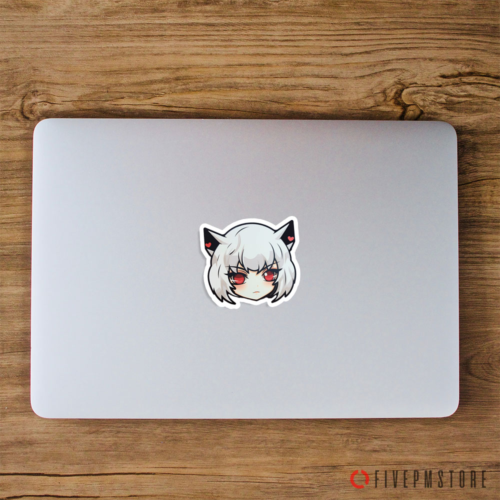 Stiker Penutup Logo Laptop anime series - Sticker Anime Girl cewek