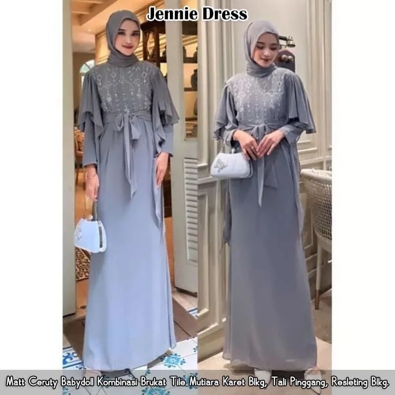 DRESS MUSLIM, Fashion Muslim, baju wanita, dress, gamis, Baju gamis, fashion wanita, Jennie Dress