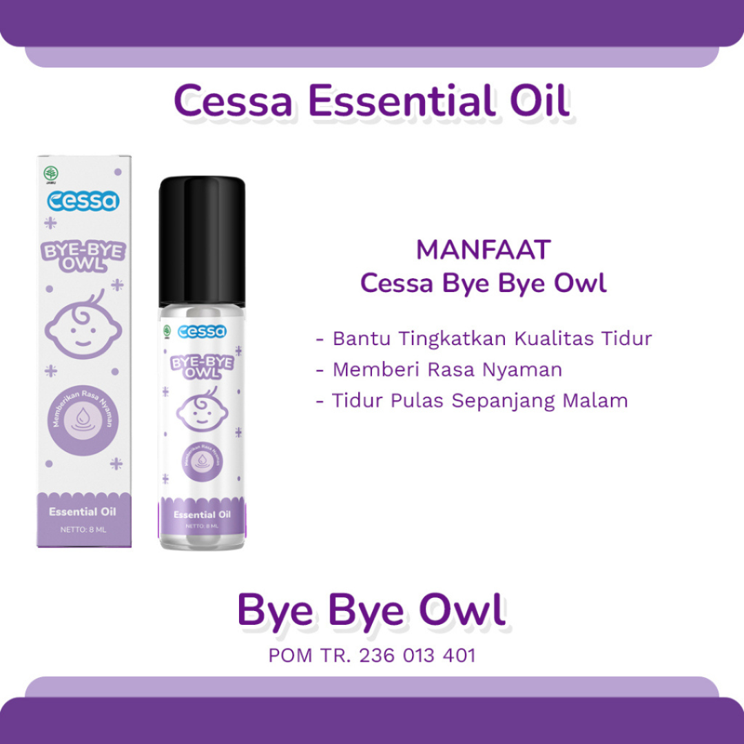 Cessa Baby Bye Bye Owl - Natural Essential Oil Deep Sleep/Tidur Nyenyak Sepanjang Malam