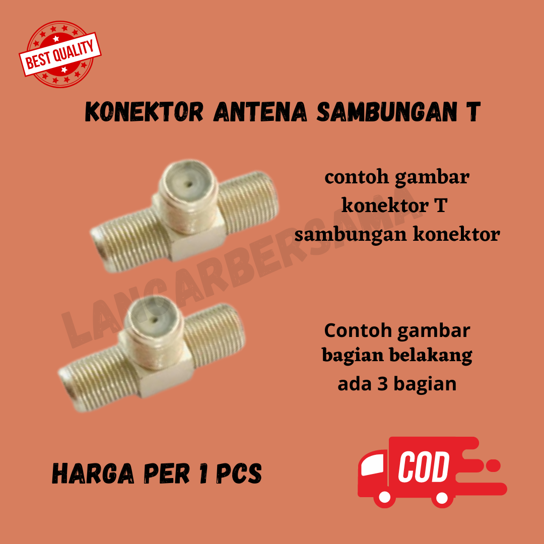 JACK T TV DRAT BESI - JACK T F Konektor/ conector besi cabang T/SPLITER T ANTENA DRAT