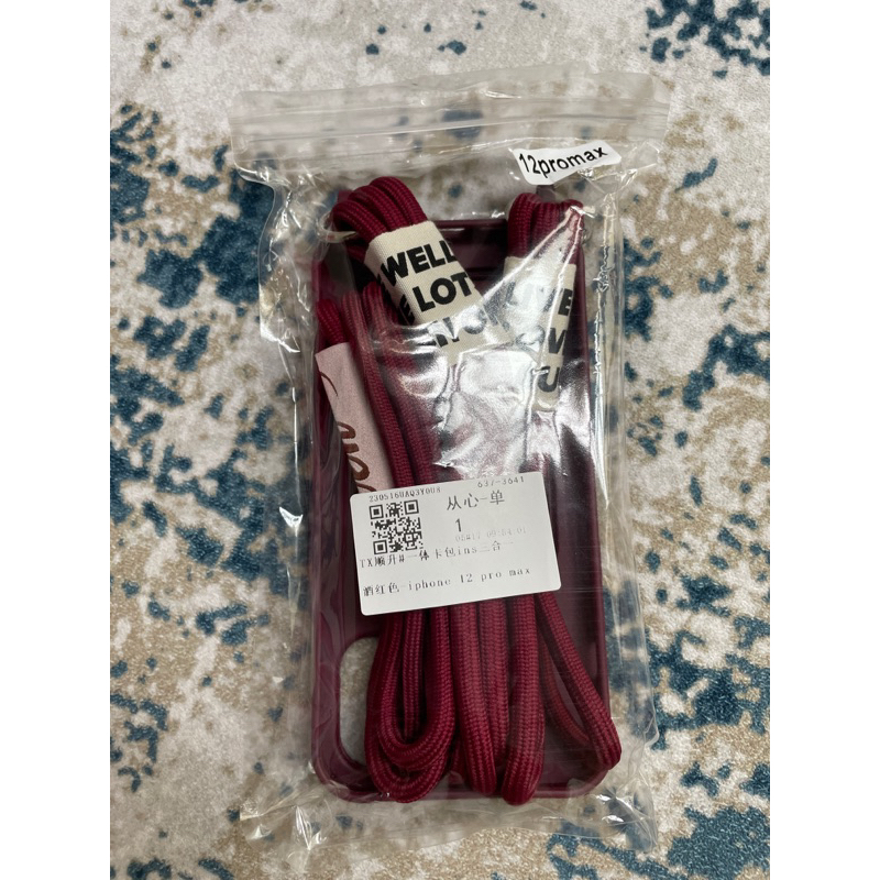 Iphone Case 12 Pro Max Slot Kartu Red Wine