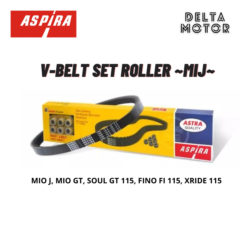 Vanbelt V Belt Set Roller Aspira Mio J Mio GT XRide Fino Fi Soul Gt