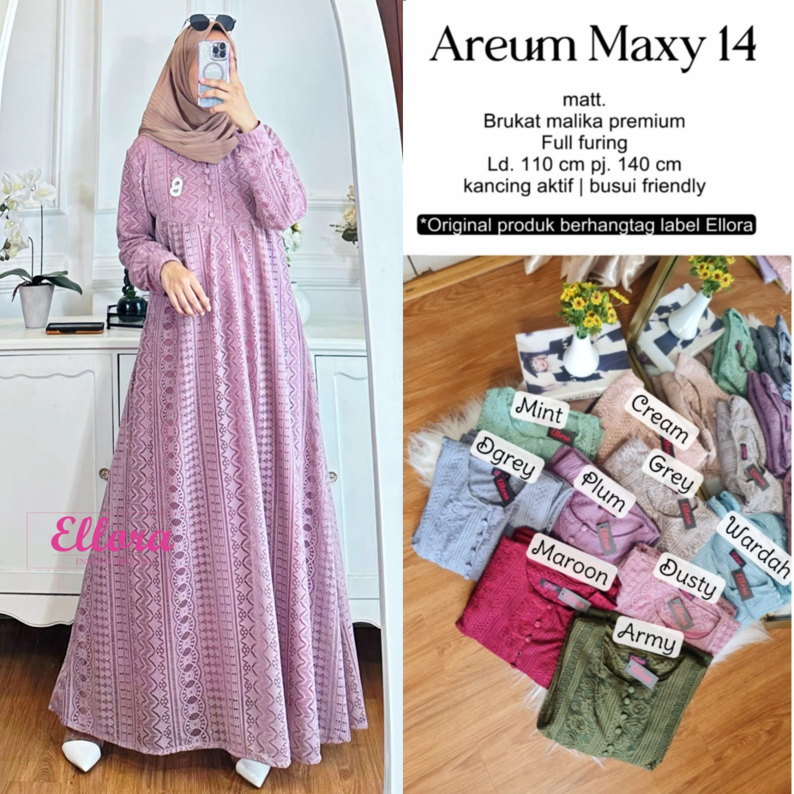 Areum maxy 14 / dress brukat malika BY ELLORA