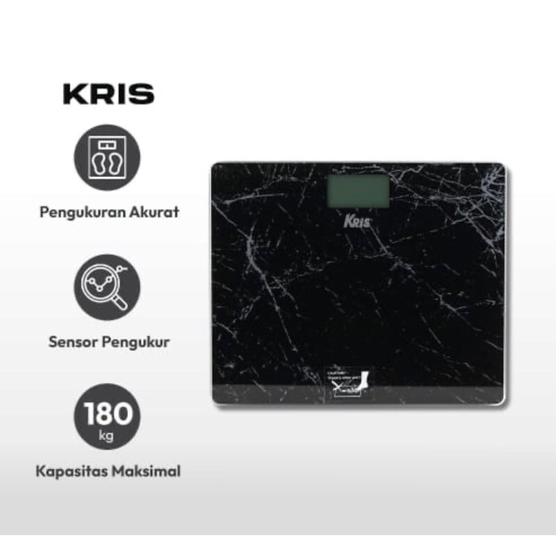 KRISBOW TIMBANGAN BERAT BADAN KACA MARMER DIGITAL/ACE DIGITAL PERSONAL SCALE/ACE TIMBANGAN BADAN