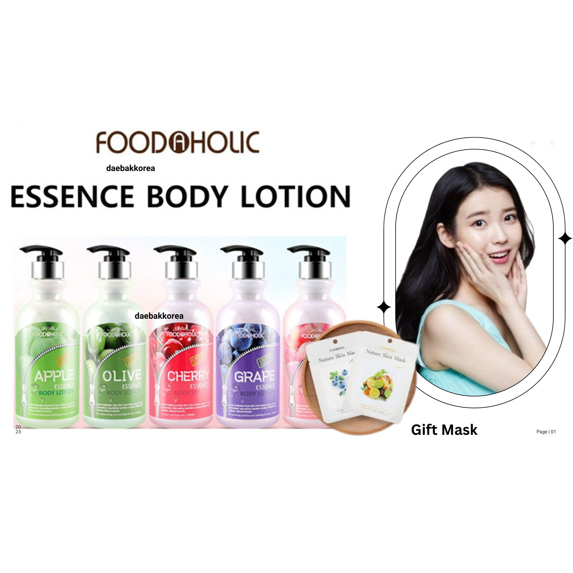 FOODAHOLIC Essence Body Lotion 500ml Korea Body Lotion