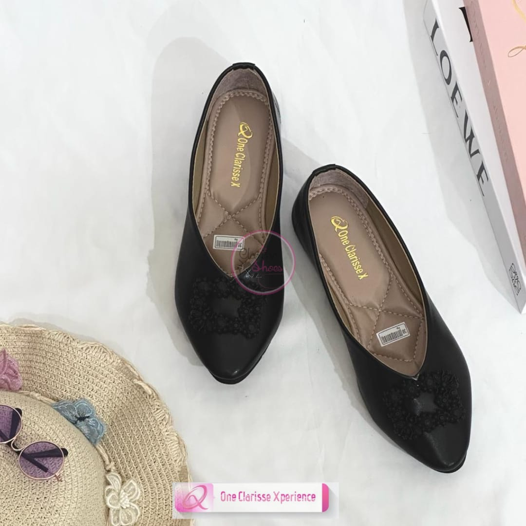 Clarisse HERA Flatshoes Sepatu Wanita Kuliah SOL KARET